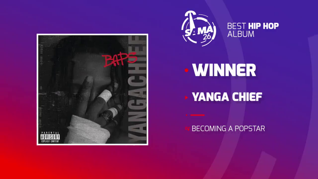 Yanga Chief wins at the SAMA Awards 2020